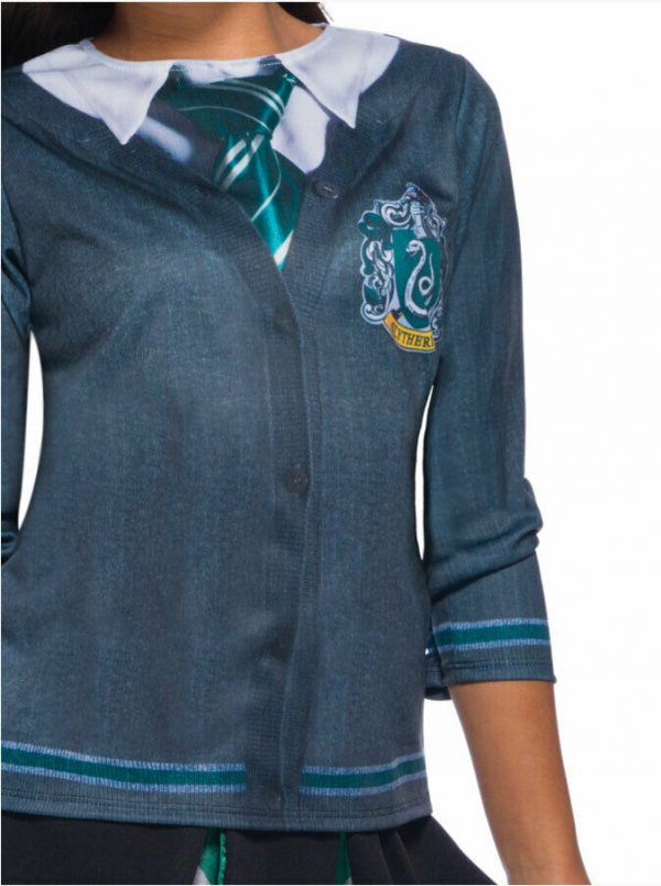 LICENSED SLYTHERIN COSTUME TOP HARRY POTTER WITCH WIZARD CHILD 8-10Y LARGE GIRLS - Image 3