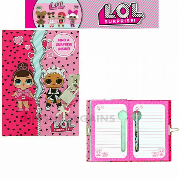 LOL Surprise Lockable Notebook Diary w Key Hidden Pencil Girls Fun Stationery - Image 5