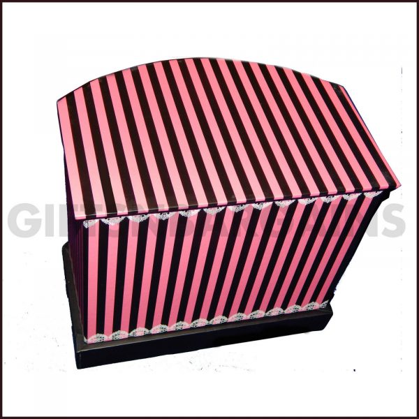 Mothers Gift Ladies Women Vanity Case Storage Drawer Cabinet BLACK Pink Hearts - Image 8