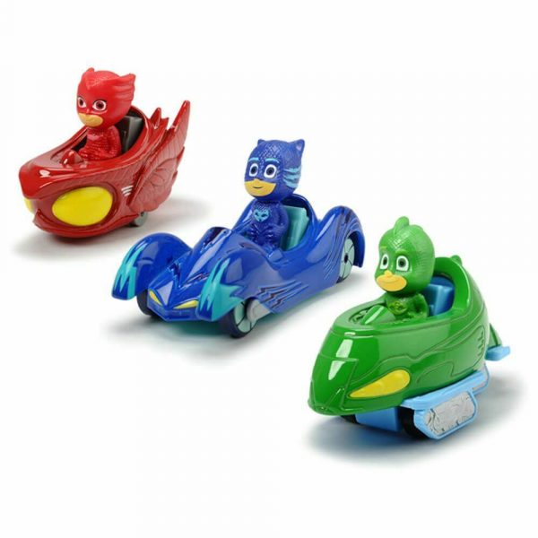 PJ Masks 3-in-1 Set Kids Racing Cars with Gekko Catboy Owlette Figures Boy Gift - Image 3