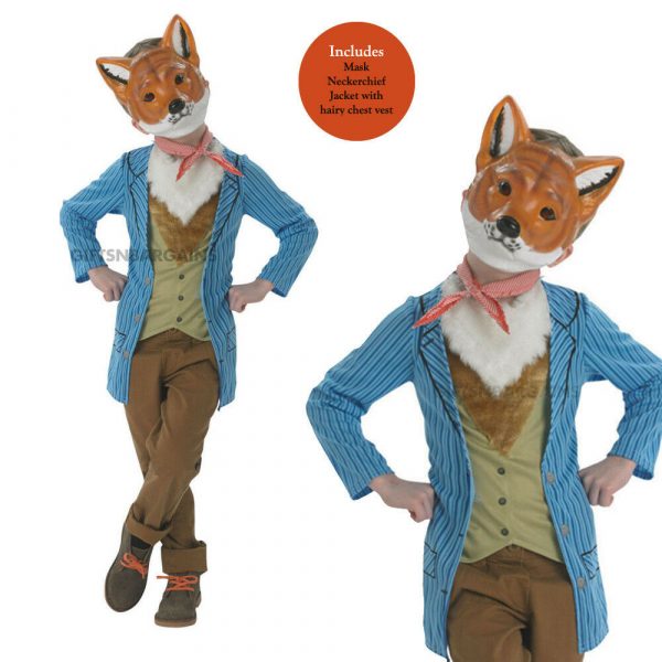 ROALD DAHL FANTASTIC MR. FOX DELUXE COSTUME CHILD BOY KID BOOK WEEK FANCY DRESS