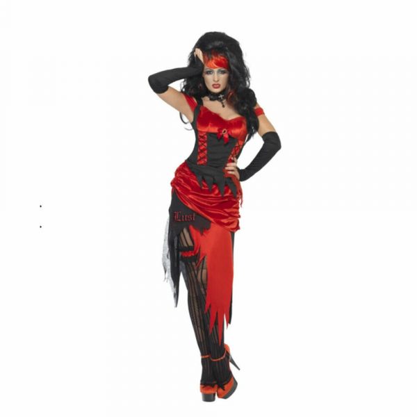 Seven Deadly Sins Lust Halloween Womens Siren Seductress Witch Costume Ladies - Image 3