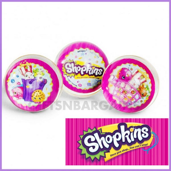 Shopkins Birthday Party Supplies Bouncy Bounce Balls Favours (pack of 6) Loot - Image 3