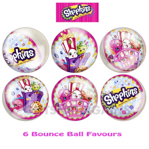 Shopkins Birthday Party Supplies Bouncy Bounce Balls Favours (pack of 6) Loot