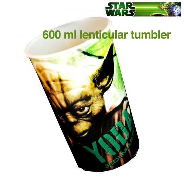 Star Wars Yoda Lenticular Cup Large 600 ml Cup Plastic Movie Jedi Collectable