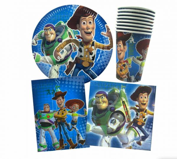 TOY STORY BIRTHDAY PARTY SUPPLIES 40pc PACK PLATES CUPS TREAT BAGS NAPKINS 8PP - Image 3