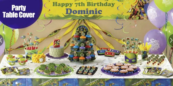 Teenage Mutant Ninja Turtles TMNT Birthday Party Table Cloth 54x96" Cover - Image 3