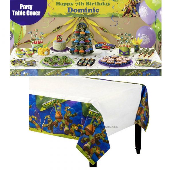 Teenage Mutant Ninja Turtles TMNT Birthday Party Table Cloth 54x96" Cover