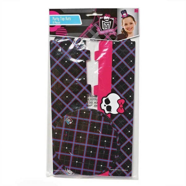 8 Monster High Girls Happy Birthday Mini Party Paper Top Hats Amscan Favours - Image 5