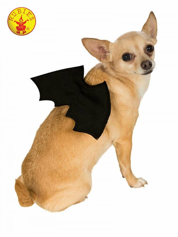 Animal Pet Dog Cat Black Bat Vampire Halloween Fancy Dress Costume Wings Rubies - Image 5