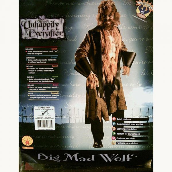 Big Mad Wolf Costume Red Riding Hood Werewolf Animal Book Week Beast Mens Adult - Image 6