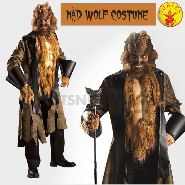 Big Mad Wolf Costume Red Riding Hood Werewolf Animal Book Week Beast Mens Adult