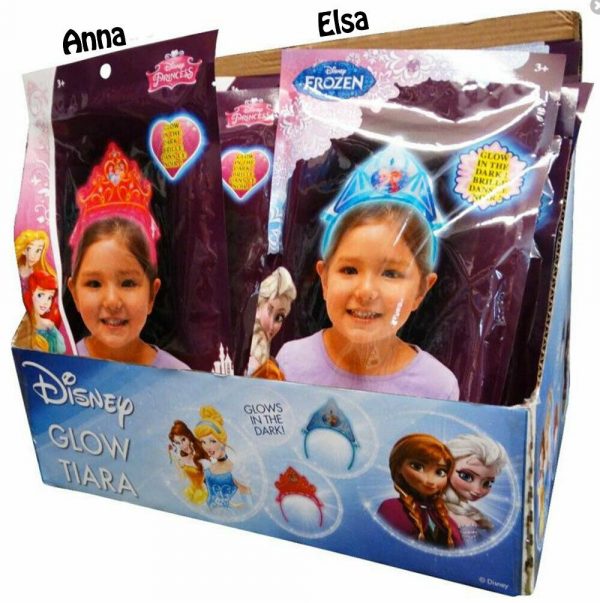 DISNEY FROZEN ELSA GLOW IN DARK TIARA GIRLS PRINCESS FANCY DRESS PARTY LIGHTS UP - Image 7