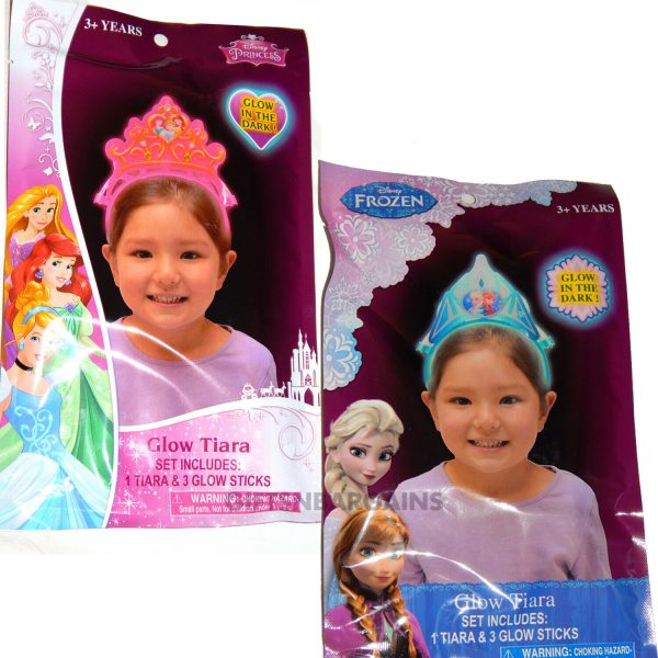 DISNEY FROZEN ELSA GLOW IN DARK TIARA GIRLS PRINCESS FANCY DRESS PARTY LIGHTS UP - Image 9