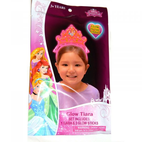 DISNEY FROZEN GLOW IN DARK ANNA TIARA GIRLS PRINCESS FANCY DRESS PARTY LIGHTS UP - Image 4