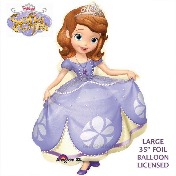 DISNEY SOFIA THE FIRST PARTY SUPPLIES 35" SUPER SHAPE BIRTHDAY FOIL BALLOON