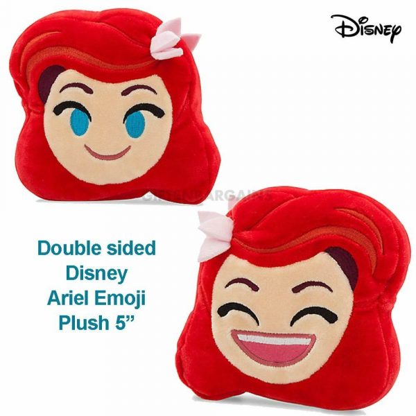 Disney Little Mermaid Ariel Plush Emoji Pillow 5'' Toy Child Baby Christmas Gift