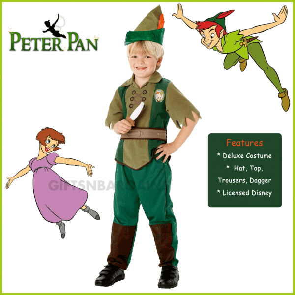 Disney Peter Pan Costume Boys Story Book Neverland Robin Hood 5-6y Child Hero