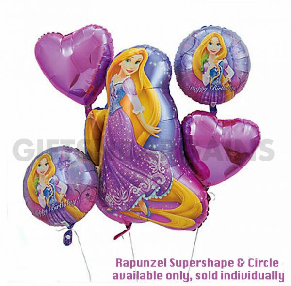 Disney Princess Tangled Rapunzel Happy Birthday 18" Foil Balloon Purple Round - Image 4