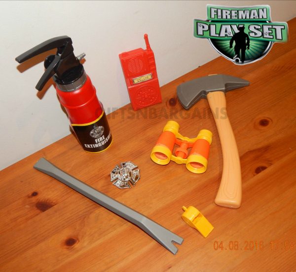 Fireman Role Play Tool Set Boy Toy Xmas Gift Fire Station Rescue Game 7 Pc Kid - Image 7