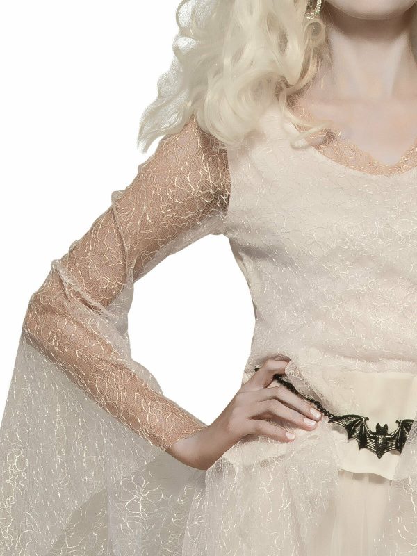 GHOSTLY WHITE WITCH COSTUME TOP ADULT HALLOWEEN WOMEN JADIS LILITH NARNIA JINN - Image 4