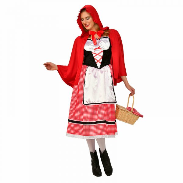 LITTLE RED RIDING HOOD ADULT COSTUME BOOK WEEK FANCY DRESS HOODED CAPE M/L WOMEN