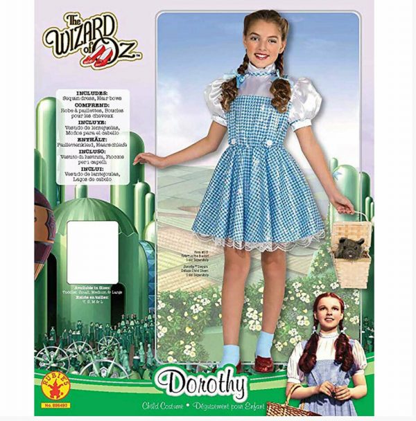 Licensed Dorothy Costume Deluxe Sequin Wizard of Oz Girls Book Week Child S-M-L