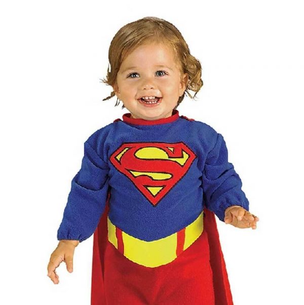 Licensed Super Girl Costume Baby Girl Romper  S: NB/INF HALLOWEEN Superhero - Image 3