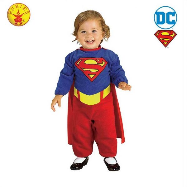 Licensed Super Girl Costume Baby Girl Romper  S: NB/INF HALLOWEEN Superhero