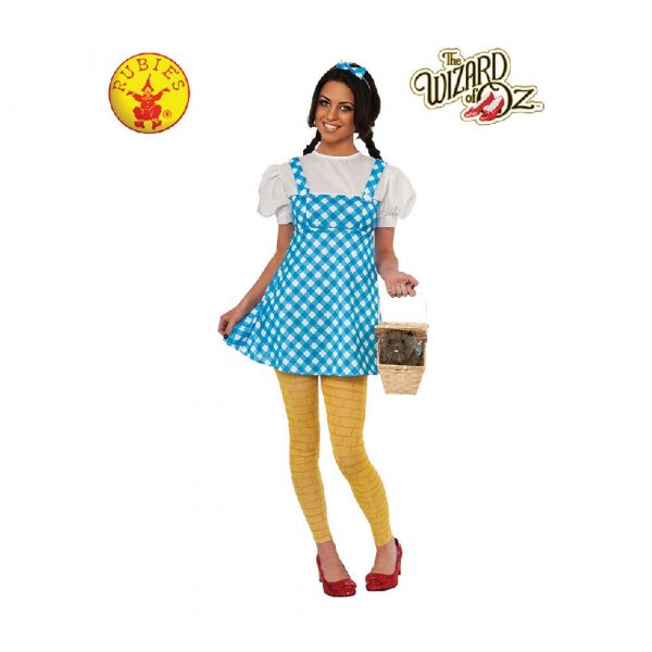 Licensed Wizard of Oz Dorothy Adult Costume Book Week Halloween Teen XS, S, M