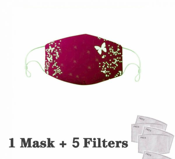 Men Women Masks Face Reusable Washable + FREE 2 X PM 2.5 Filter ADULT Cotton - Image 13