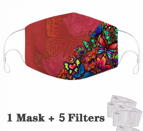 Men Women Masks Face Reusable Washable + FREE 2 X PM 2.5 Filter ADULT Cotton - Image 7