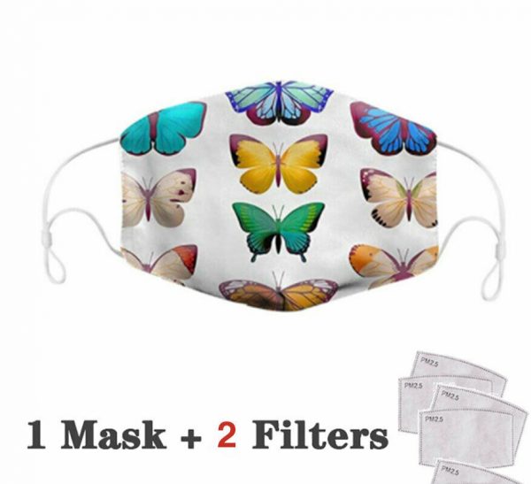 Men Women Masks Face Reusable Washable + FREE 2 X PM 2.5 Filter ADULT Cotton - Image 9