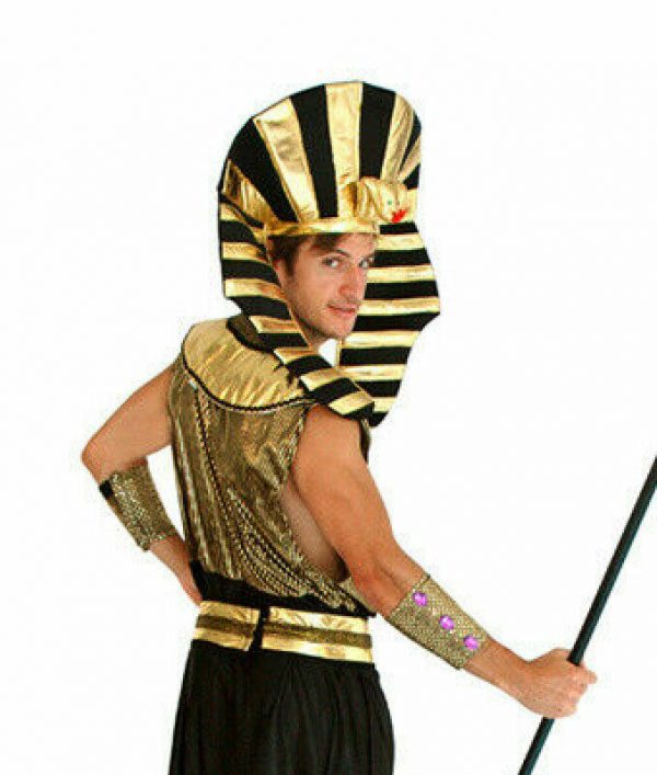 Mens Egyptian King Pharaoh Costume Historical Fancy Dress Tutankhamun Adult Std - Image 5