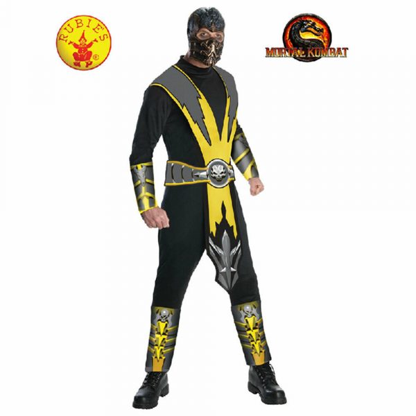 Mortal Kombat Men's Scorpion Ninja Legends Halloween Adult Warrior Costume Hanzo - Image 3