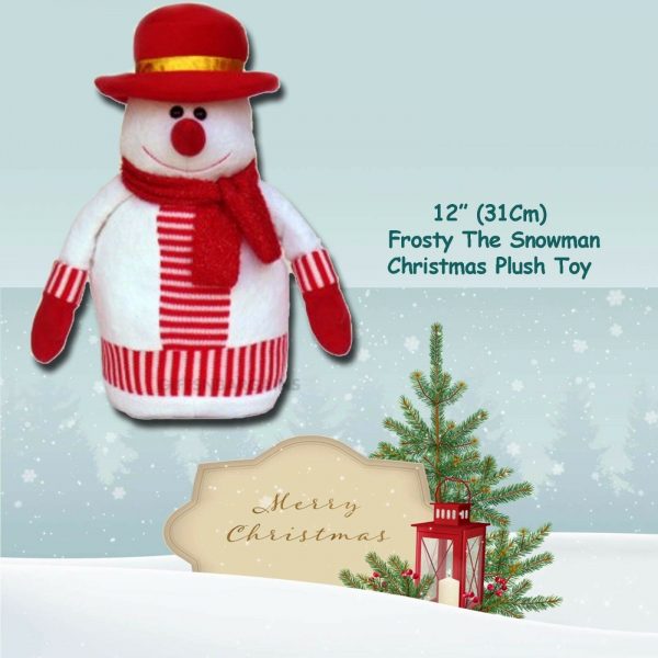 Plush Snowman Frosty Christmas Toy 12"  Large Kids Child Boy Girl Xmas Gift