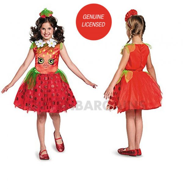 Shopkins Strawberry Kiss Girls Costume 4-6y Child Birthday Fancy Dress Christmas - Image 3