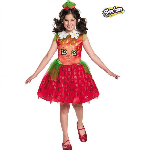 Shopkins Strawberry Kiss Girls Costume 4-6y Child Birthday Fancy Dress Christmas - Image 4