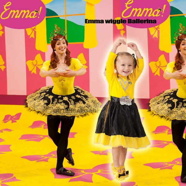 The Wiggles Emma Costume Ballerina dress 1-3, 3-5 Girl child Licensed yellow dlx