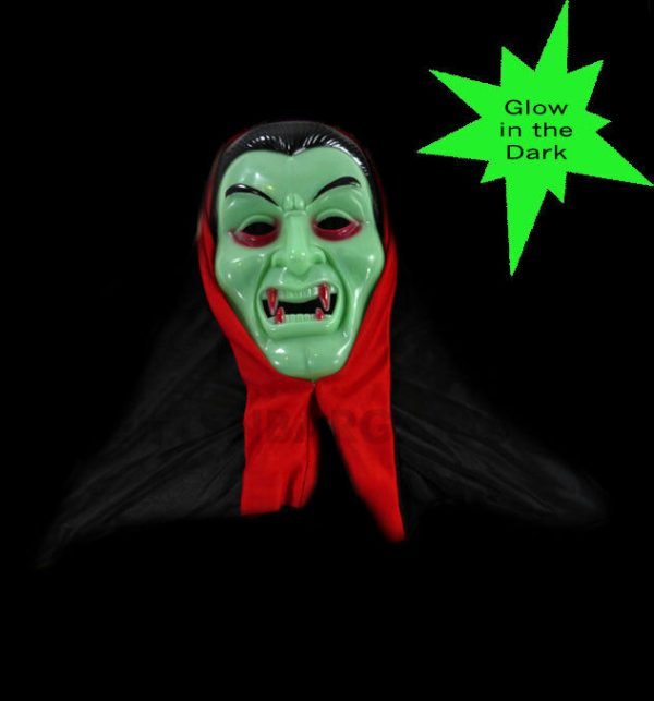 Vampire Dracula Mask Glow in the Dark Mini Cape Halloween Costume Accessory Kid - Image 3