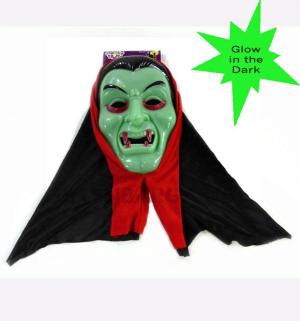 Vampire Dracula Mask Glow in the Dark Mini Cape Halloween Costume Accessory Kid