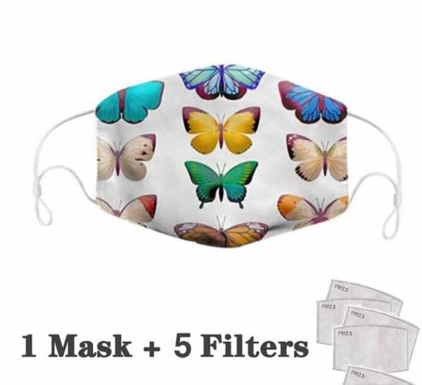 Men Women Masks Face Reusable Washable + FREE 2 X PM 2.5 Filter ADULT Cotton - Image 15