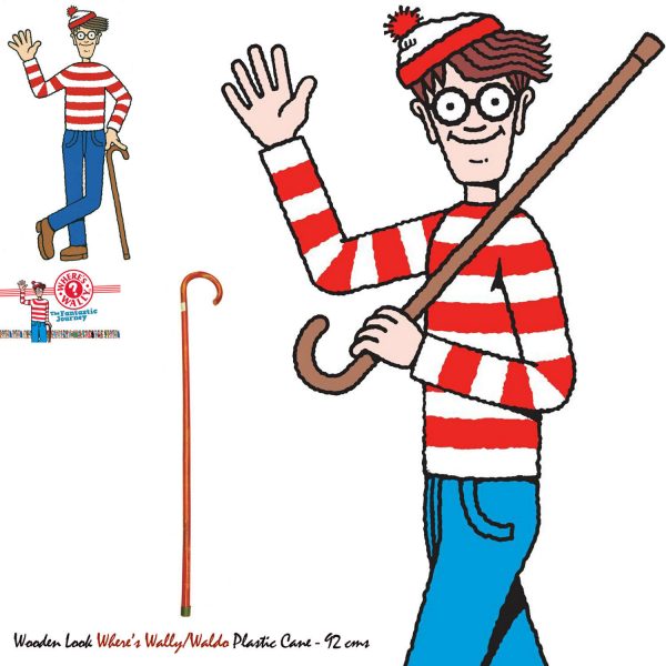 Walking Stick Cane Where's Waldo Wally Costume Prop Bookweek Accessory Adult 92c