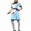 ALICE IN WONDERLAND DARK TEA PARTY COSTUME DELUXE ADULT HALLOWEEN FANCY DRESS - Image 5