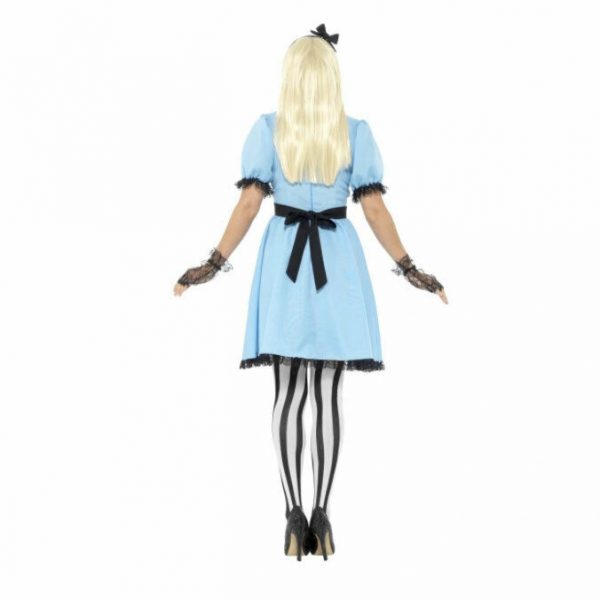 ALICE IN WONDERLAND DARK TEA PARTY COSTUME DELUXE ADULT HALLOWEEN FANCY DRESS - Image 6