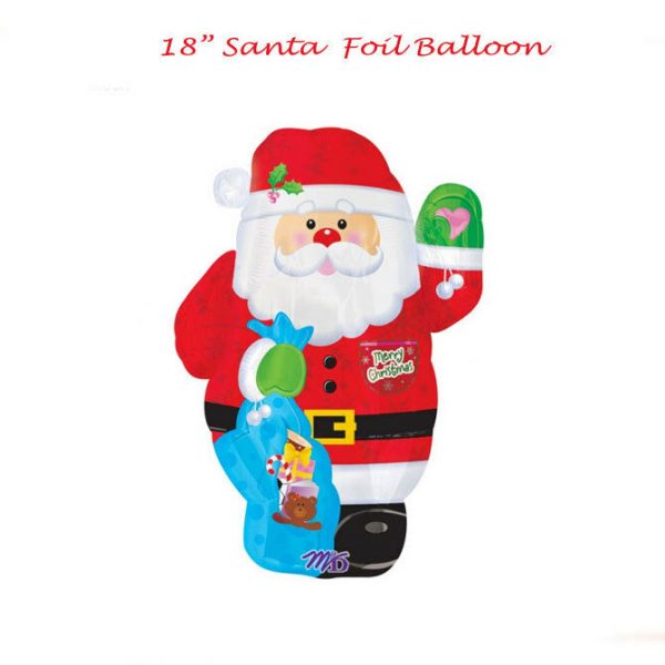 Christmas Santa Shape 18″ Foil Balloon Anagram Party Xmas Decoration