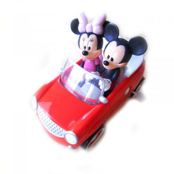 DISNEY MICKEY & MINNIE MOUSE TOY CAR WIND UP SOUND CHILD KID BOY CHRISTMAS GIFT - Image 3