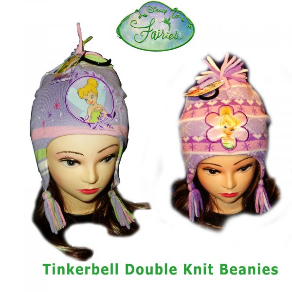 Disney Fairies Tinkerbell Beanie Knitted Girl Child Tinker Bell Winter 3-6y New