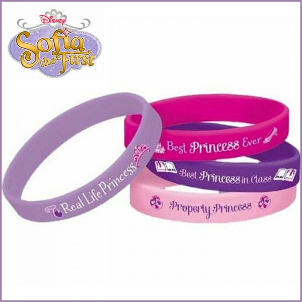 Disney Princess Sofia The First Rubber Wristband Bracelets Birthday Party Favour