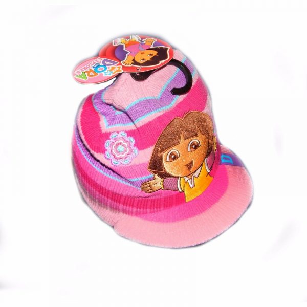 Dora Barbie or Mr Men Little Miss Girls Beanies Kids Character Double Knit Caps - Image 10